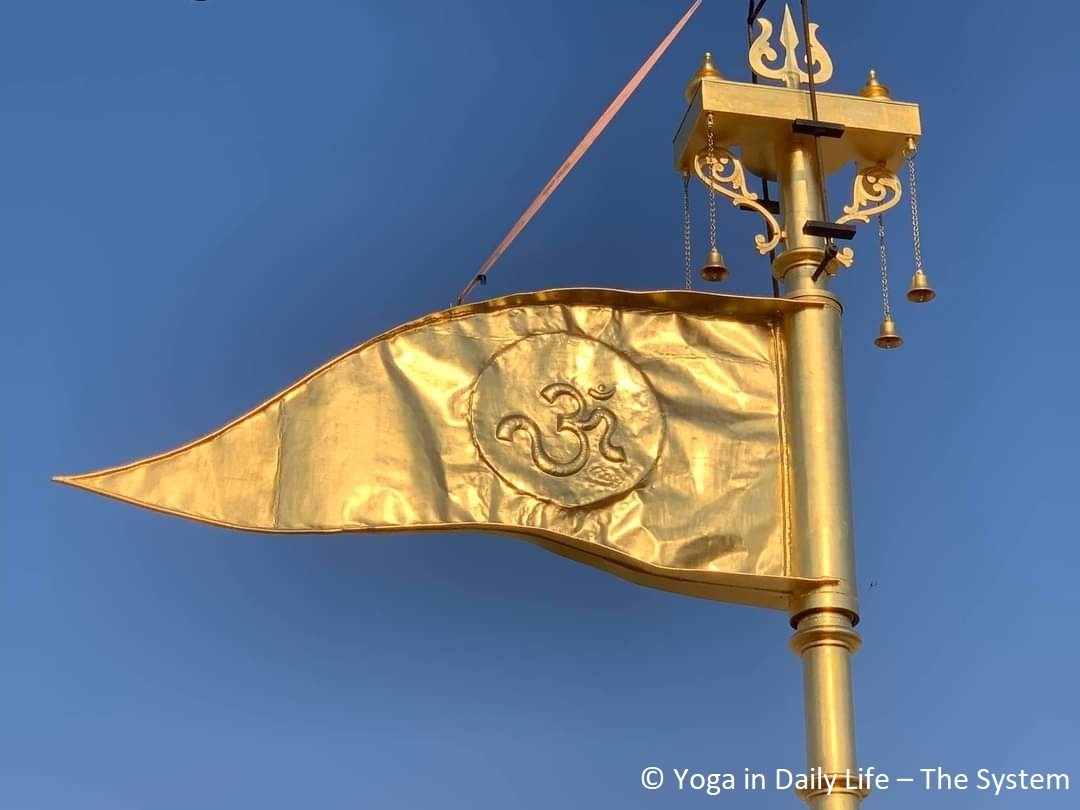 Installation of golden flag and last two Kalashs on the main temple